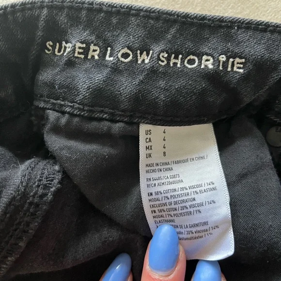 AEO American Eagle black jean shorts (4) - Picture 3 of 4